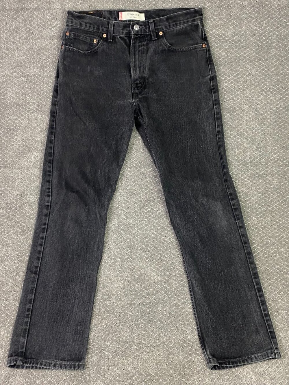Vintage Y2K Levi's 505 Regular Fit Jeans Mens 33x32 Black Denim Made in USA